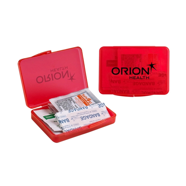 Red color option for First Aid In Plastic Container