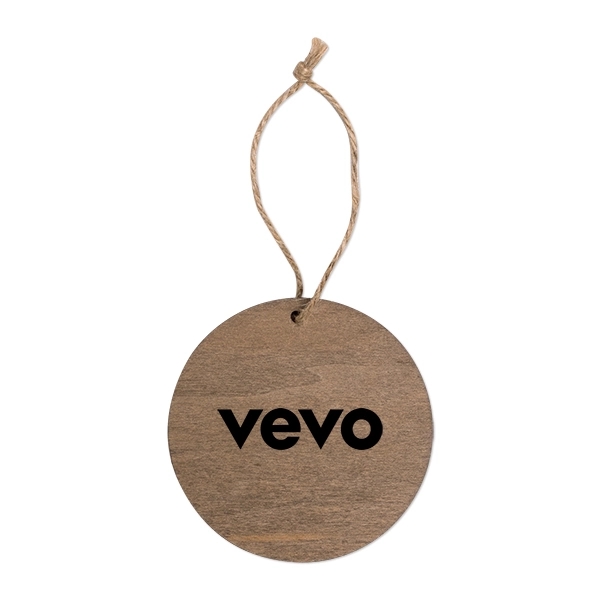 Brown color option for Round Wooden Ornament