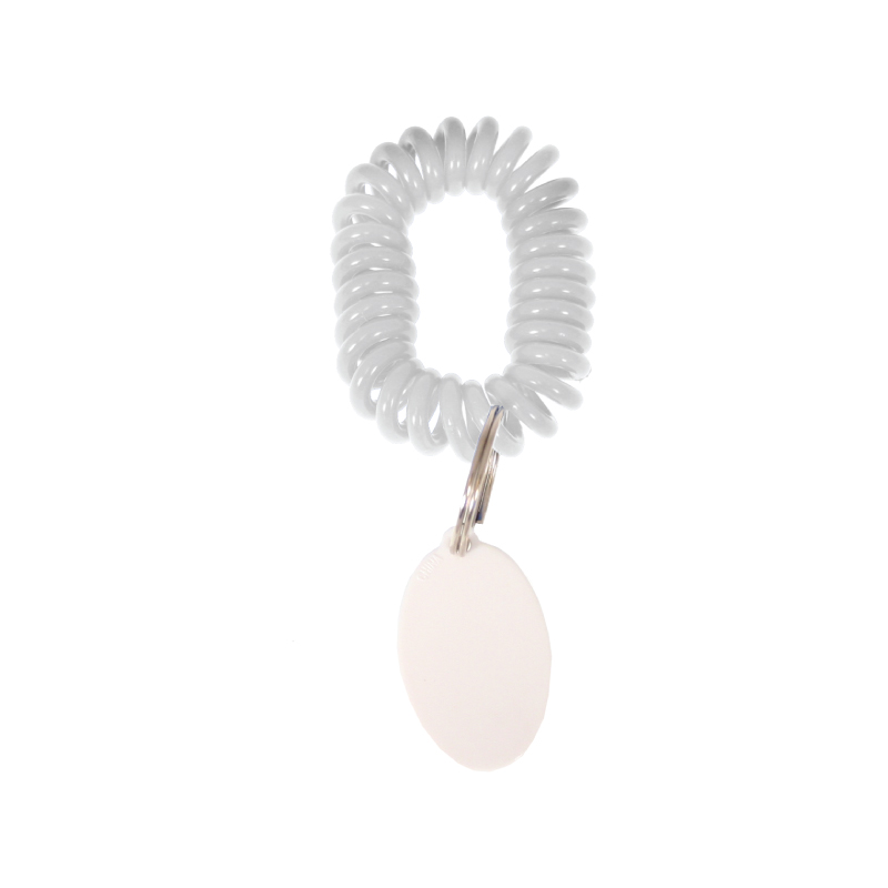 White color option for Wrist Coil W/Tag Keyring