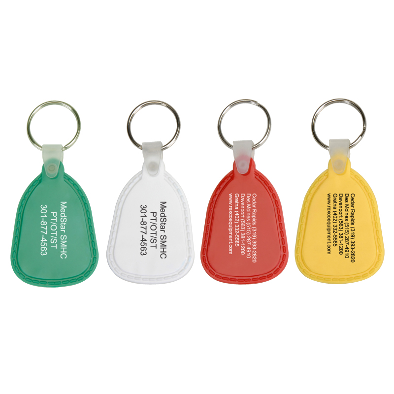 Green color option for Teardrop Soft Pvc Keytag