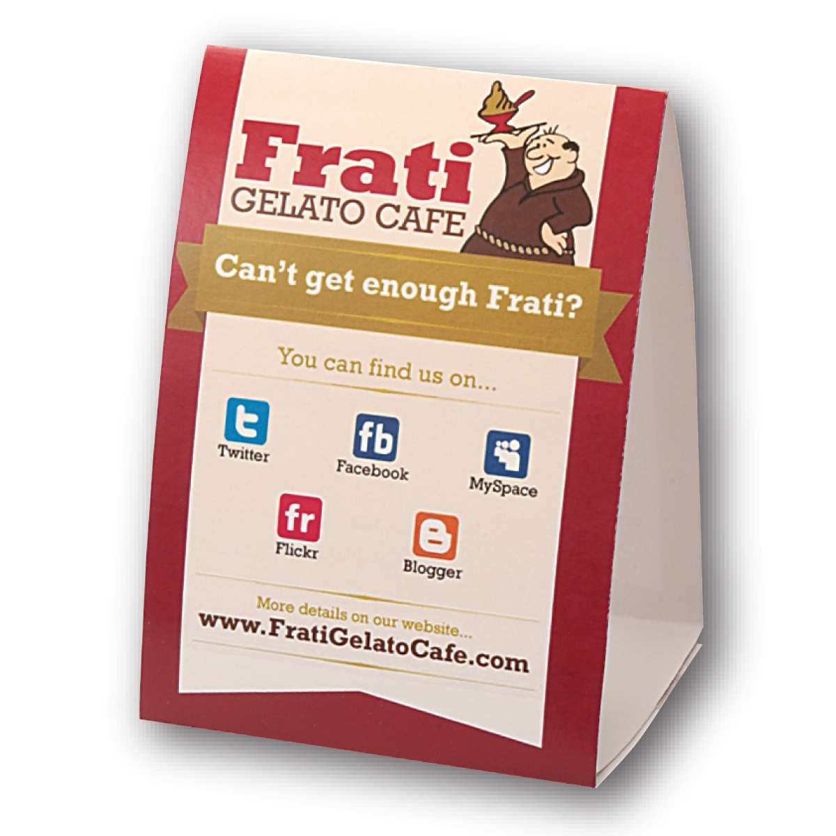 White color option for 11 Pt. Glossy Table Top Tent