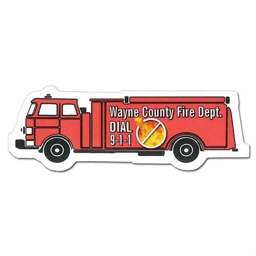 Main photo of Full Color Digital Stock Shaped Magnets   Fire Truck