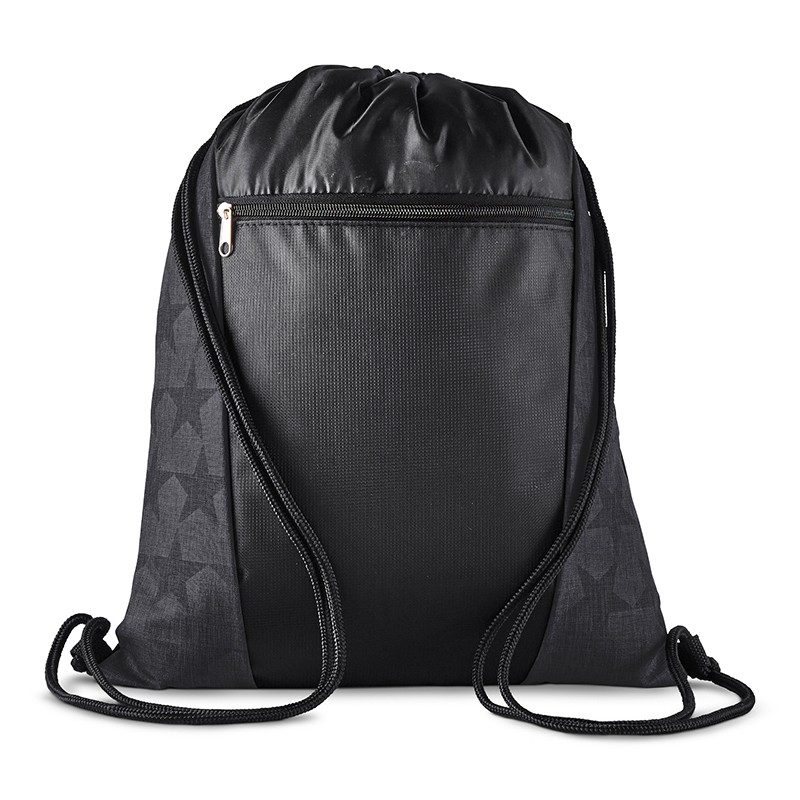 Black color option for Constellation Polyester Drawstring Backpack