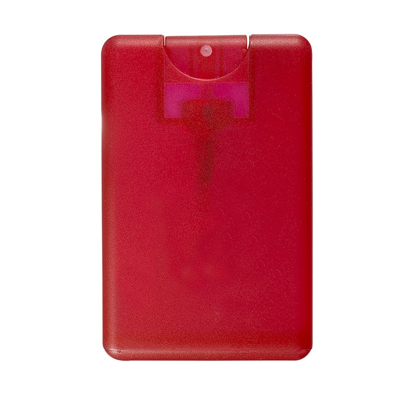 Translucent Red color option for Credit Card Sanitizer Spray   0.67 Oz.
