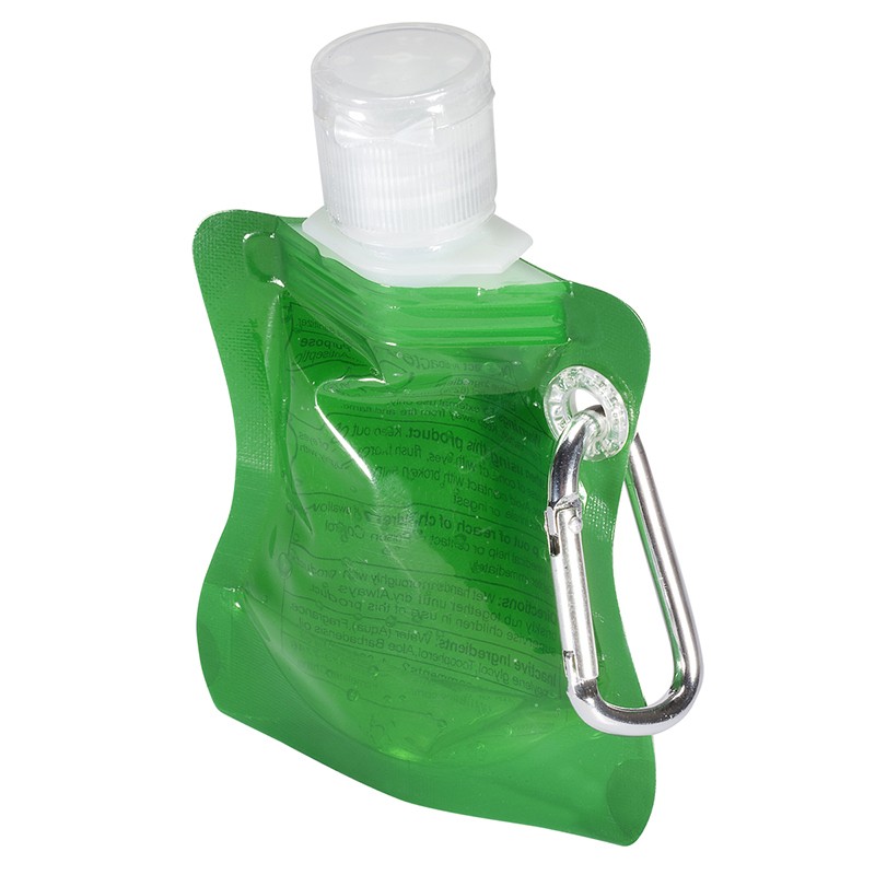 Translucent Green color option for Collapsible Hand Sanitizer 1 Oz.