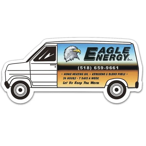 Photo of Full Color Digital Stock Shaped Magnets   Van