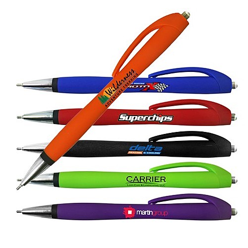 Photo of Halcyon Rubberized Click Pen, Full Color Digital