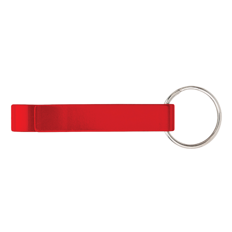 Red color option for Anodized Aluminum Bottle Opener Keyring