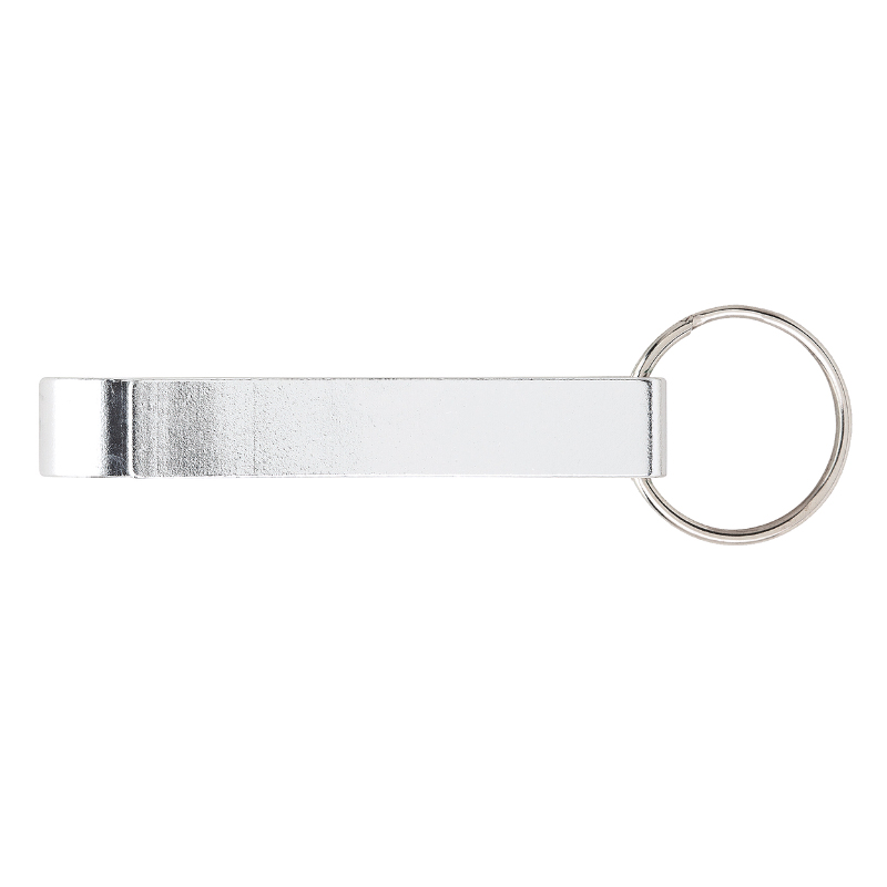 Silver color option for Anodized Aluminum Bottle Opener Keyring