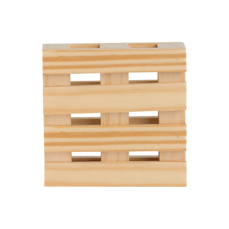 Wood color option for 3" Square Mini Pallet Wood Coaster