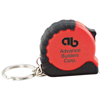 Red color option for Tape Measure 3ft With Black Rubber And Keyring