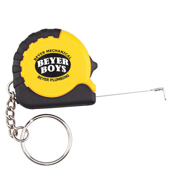 Yellow color option for Tape Measure 3ft With Black Rubber And Keyring