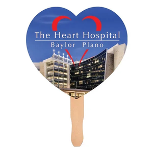 Photo of Heart Shape Hand Fan, Full Color Digital