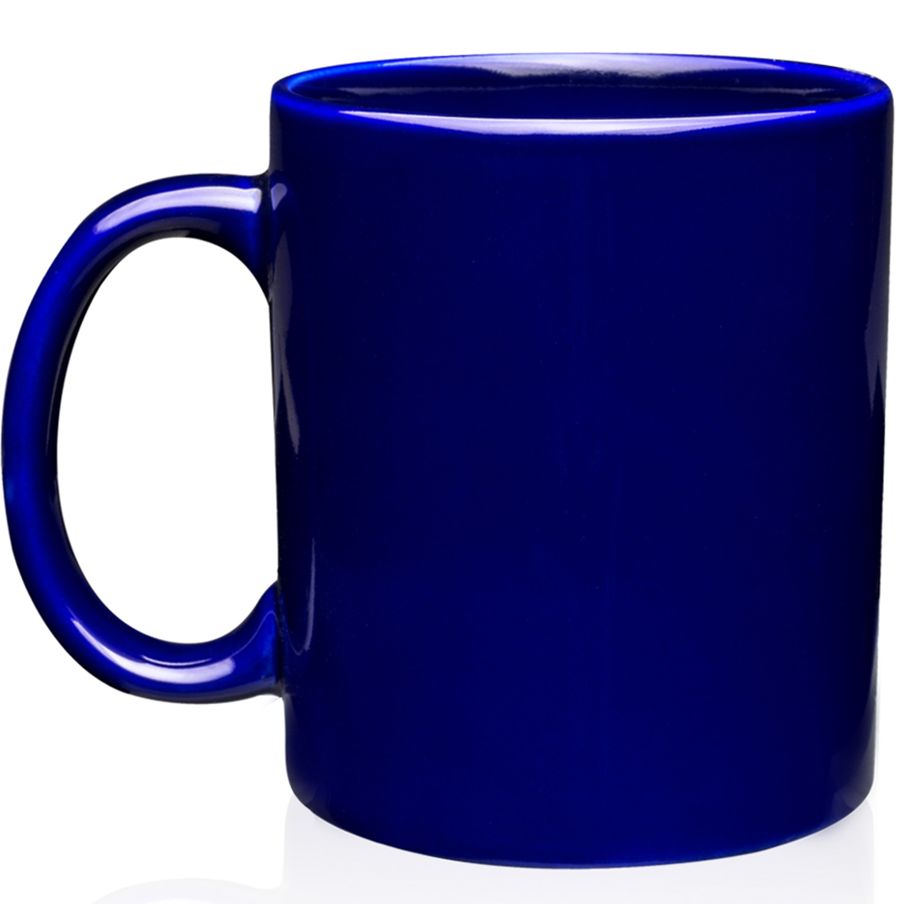 Cobalt Blue color option for 11 Oz. Traditional Ceramic Custom Mugs