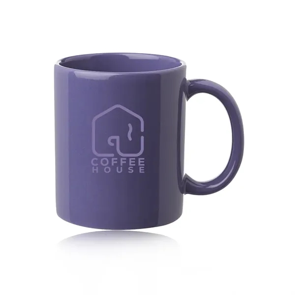 Purple color option for 11 Oz. Traditional Ceramic Custom Mugs