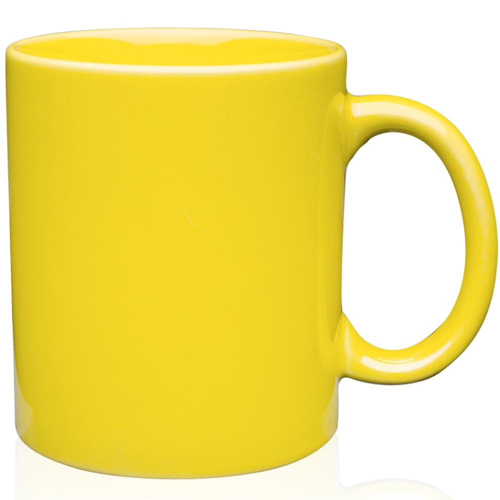 Yellow color option for 11 Oz. Traditional Ceramic Custom Mugs