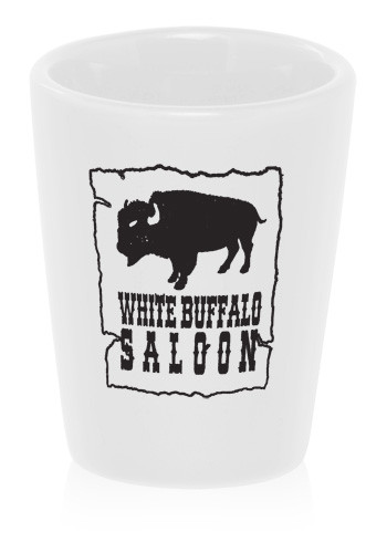 White color option for 2 Oz. Ceramic Shot Glasses