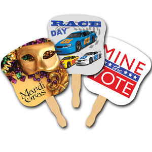 Photo of Hourglass Shape Hand Fan, Full Color Digital