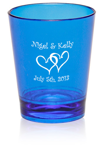 Blue color option for 1.5 Oz. Translucent Plastic Shot Glasses