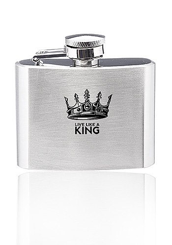 Photo of 2 Oz. Brushed Finish Stainless Steel Flasks