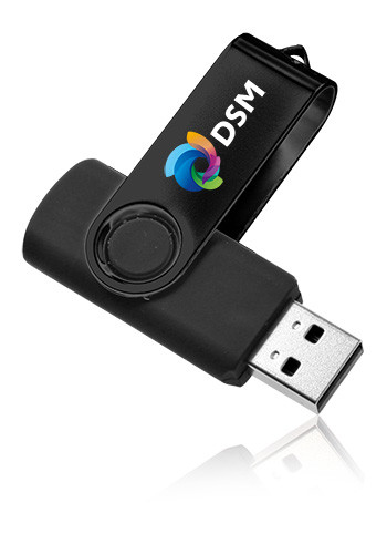 Black color option for 8 Gb Swivel Usb Drives