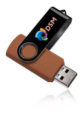 Brown color option for 8 Gb Swivel Usb Drives