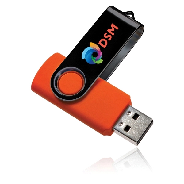 Orange color option for 8 Gb Swivel Usb Drives