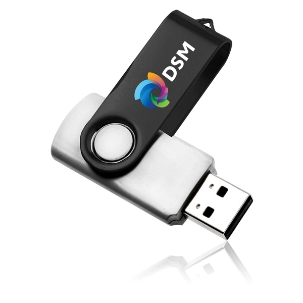 Silver color option for 8 Gb Swivel Usb Drives