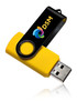 Yellow color option for 8 Gb Swivel Usb Drives