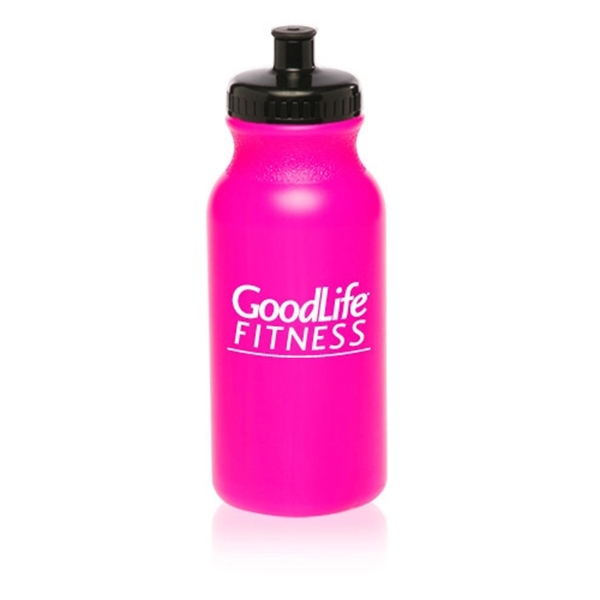 Neon Pink color option for 20 Oz. Water Bottles With Push Cap