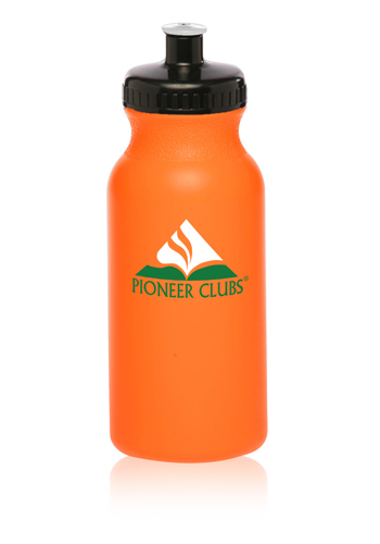 Orange color option for 20 Oz. Water Bottles With Push Cap