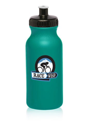 Teal color option for 20 Oz. Water Bottles With Push Cap