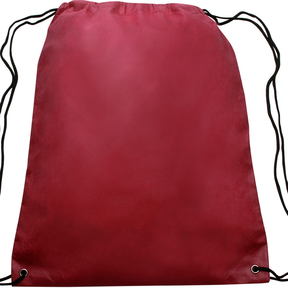 Burgundy color option for Non Woven Drawstring Backpacks