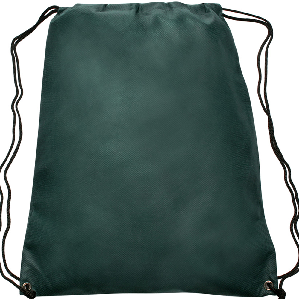 Forest Green color option for Non Woven Drawstring Backpacks