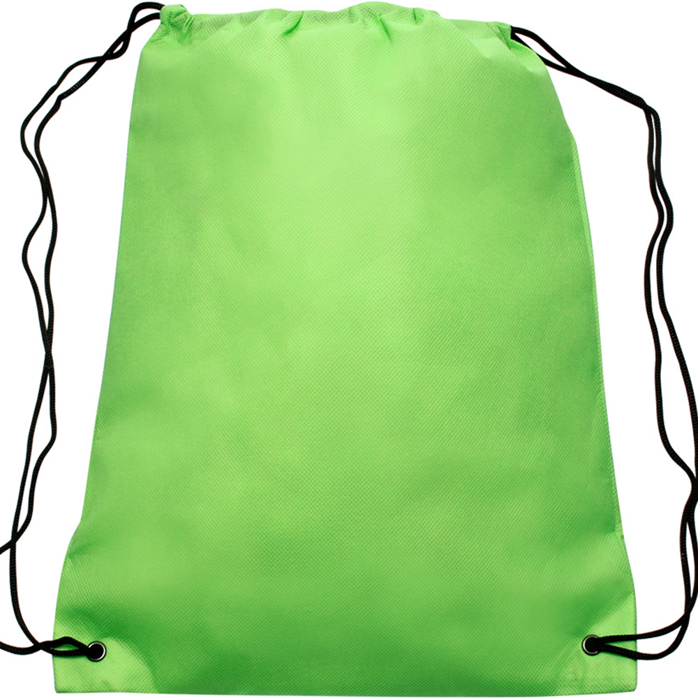 Lime Green color option for Non Woven Drawstring Backpacks