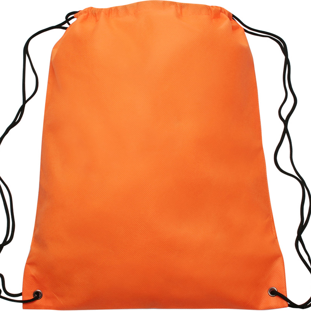Orange color option for Non Woven Drawstring Backpacks