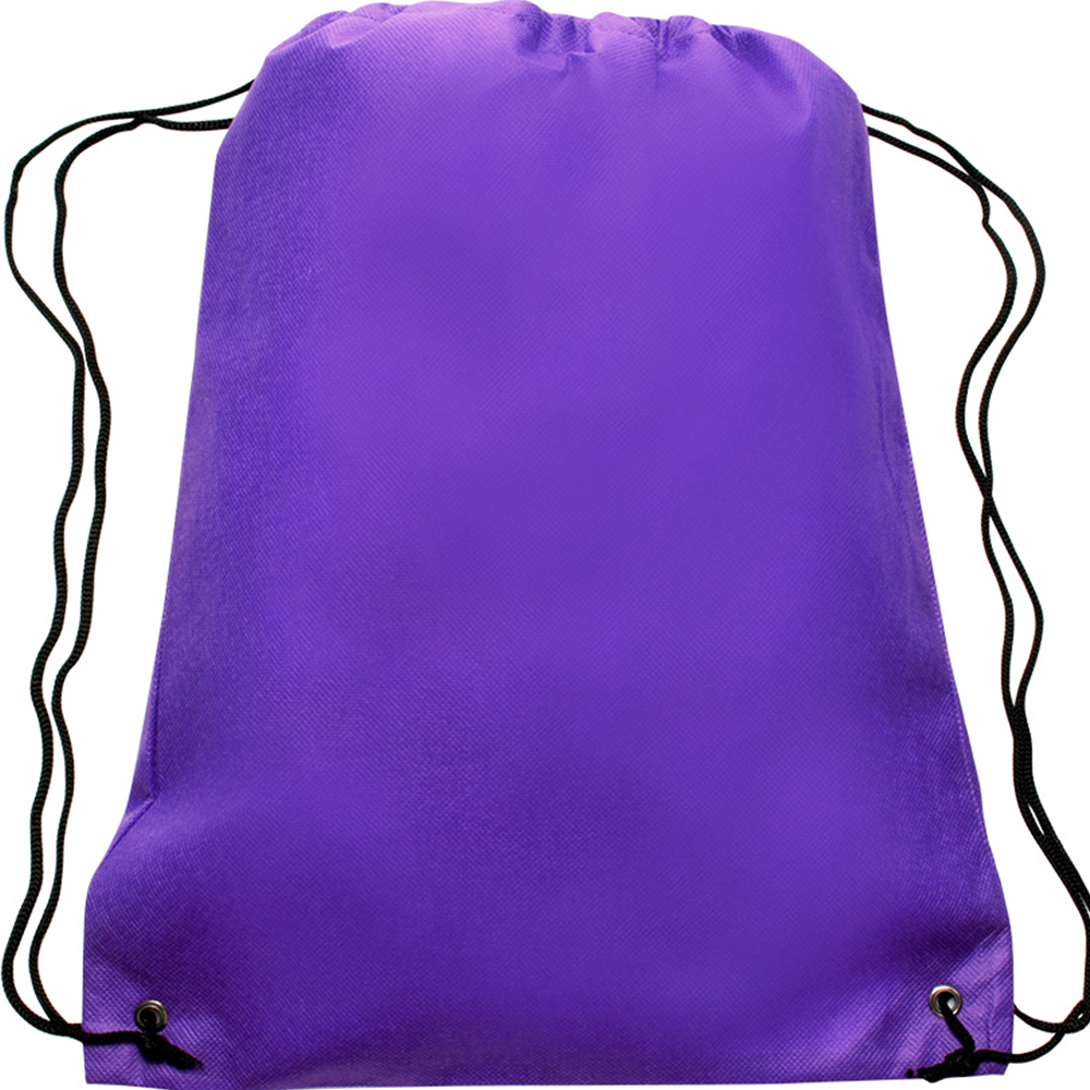 Purple color option for Non Woven Drawstring Backpacks