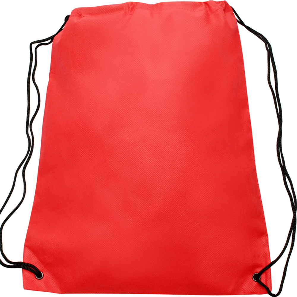 Red color option for Non Woven Drawstring Backpacks