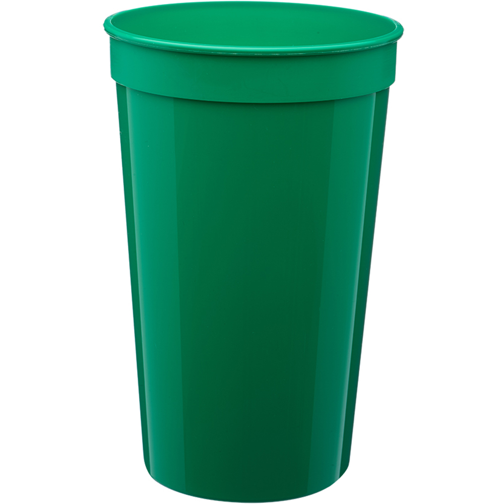 Kelly Green color option for 22 Oz. Plastic Stadium Cups