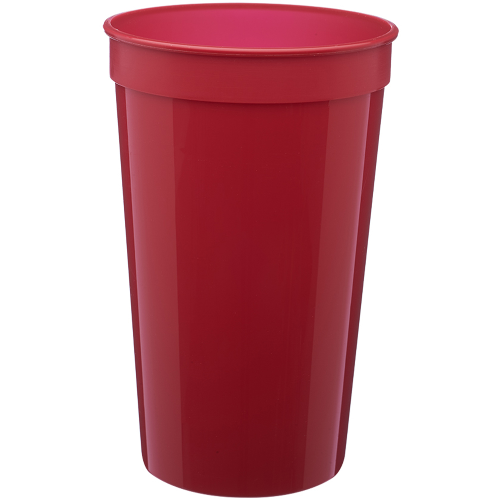 Maroon color option for 22 Oz. Plastic Stadium Cups