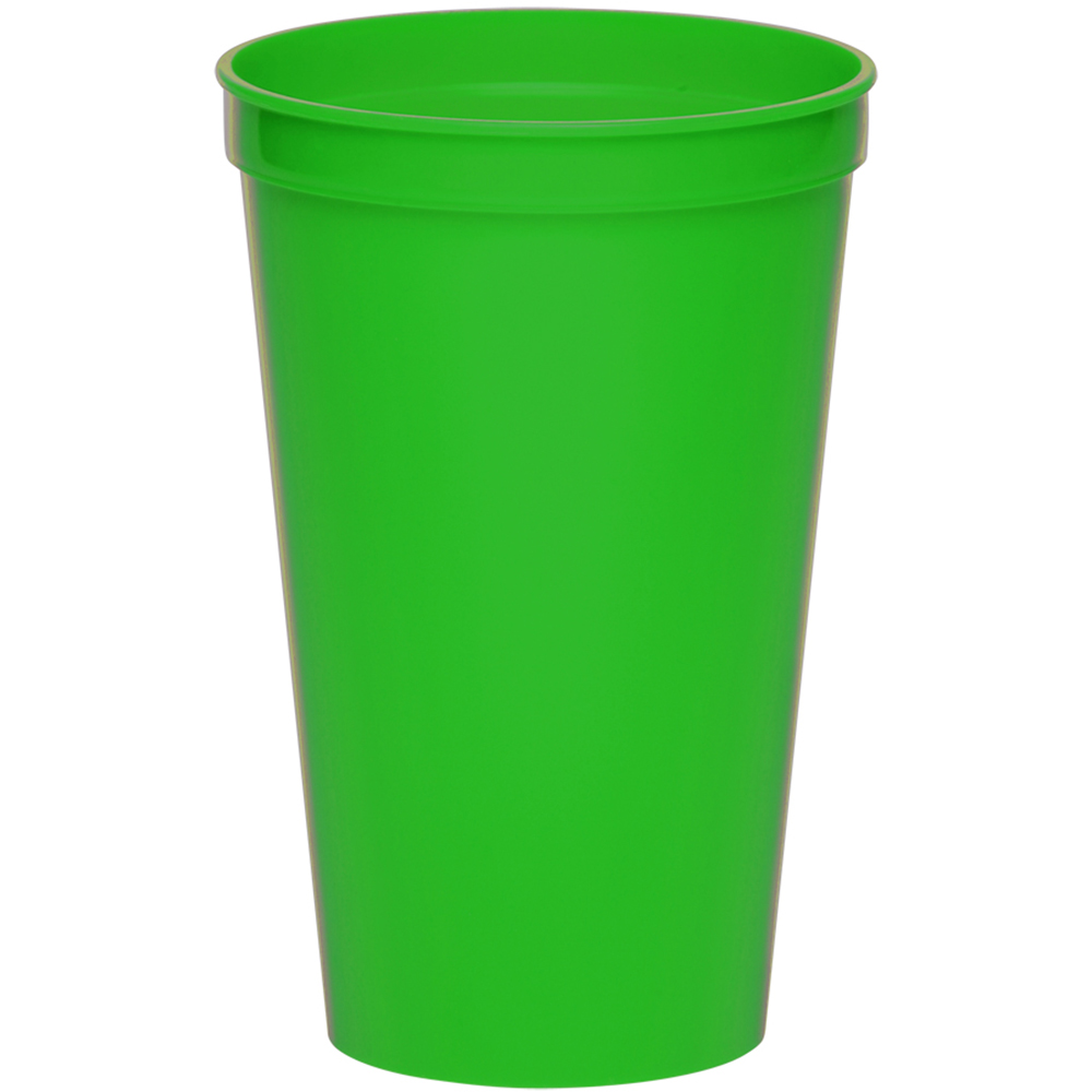 Neon Green color option for 22 Oz. Plastic Stadium Cups