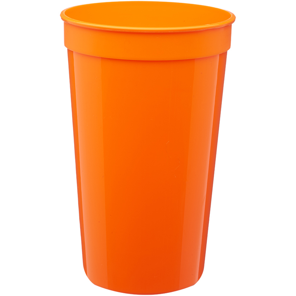 Orange color option for 22 Oz. Plastic Stadium Cups
