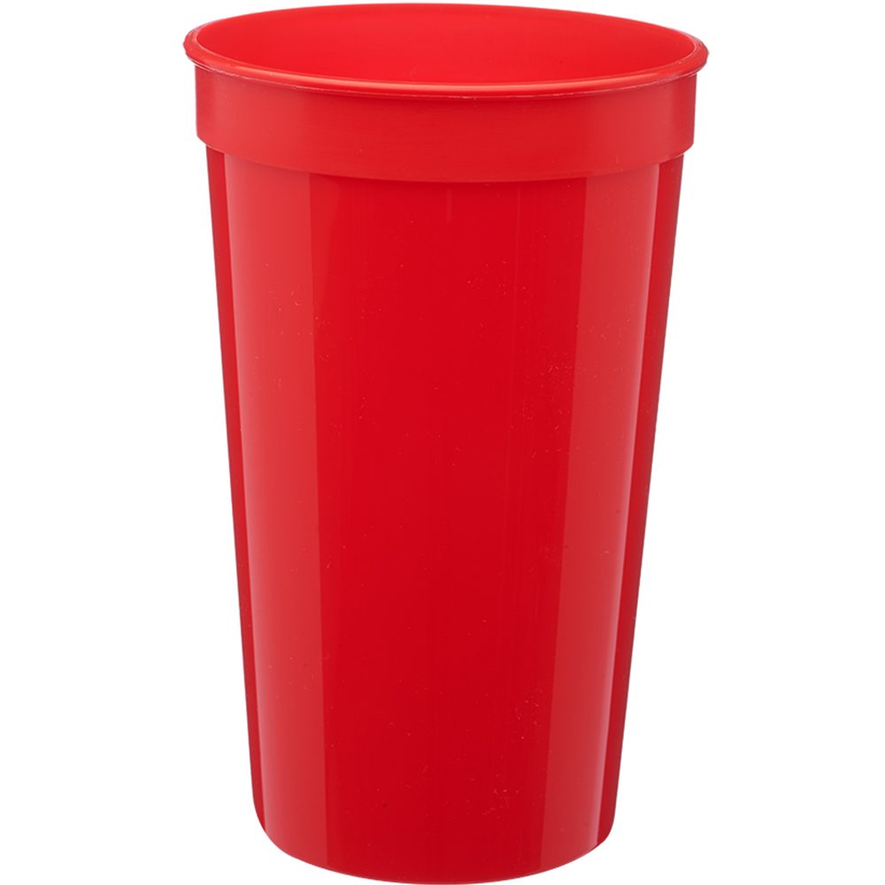 Red color option for 22 Oz. Plastic Stadium Cups