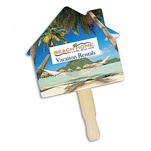 Photo of House Shape Hand Fan, Full Color Digital