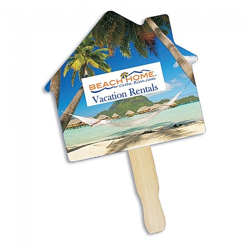 Photo of House Shape Hand Fan, Full Color Digital