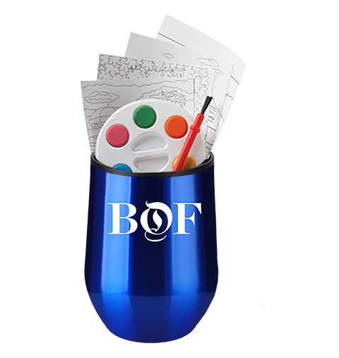 Blue color option for Adult Paint Set And Wine Tumbler