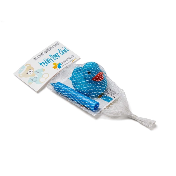 Blue color option for Bathtub Crayon And Rubber Duck Set