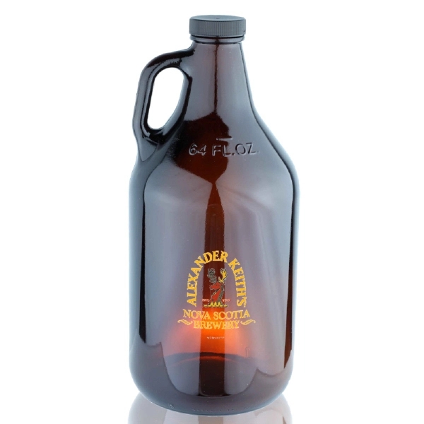 Amber color option for 64 Oz. Amber Glass Beer Growlers