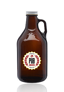 Photo of 32 Oz. Amber Glass Beer Growlers