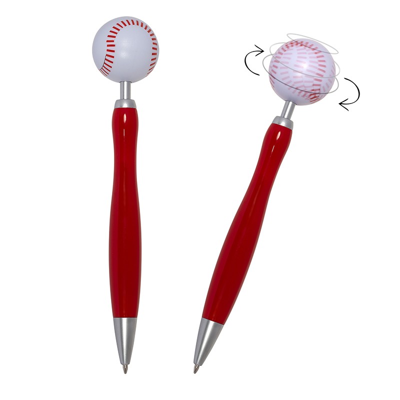 Red color option for Baseball Spinner Ball Pen